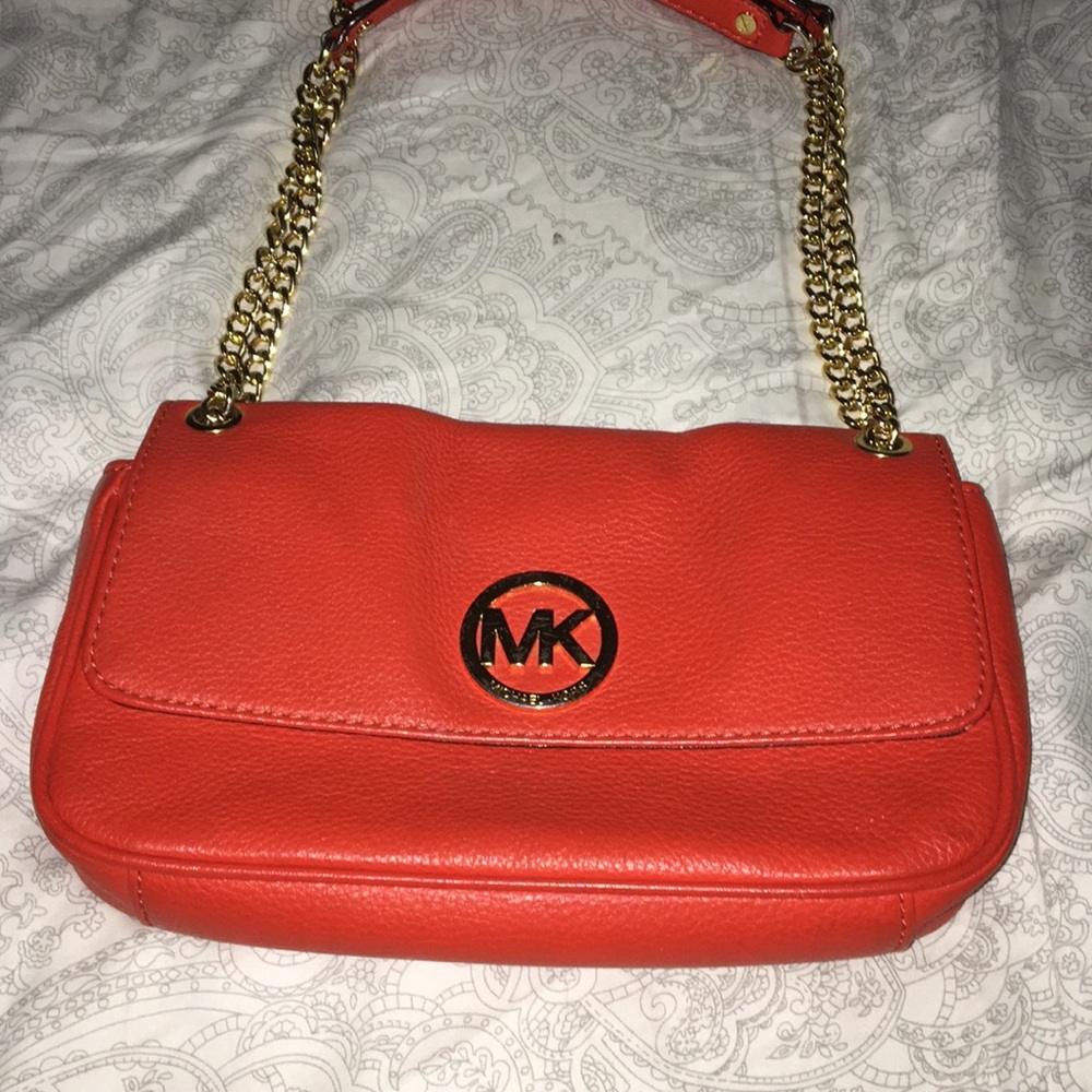 Red Michael Kors bag